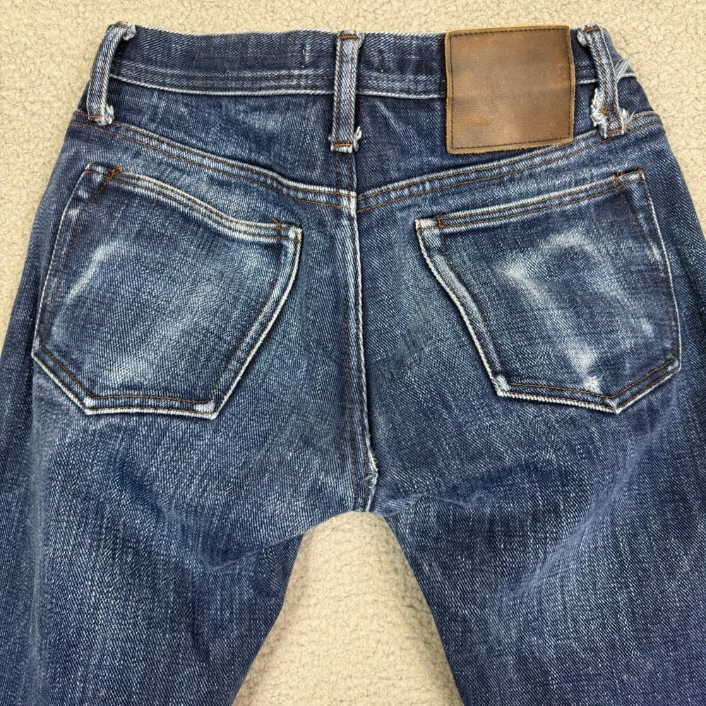 Unbranded UB221 Mens Tapered Selvedge Jeans Indigo Sz 30 Denim‎ 21oz Button Fly